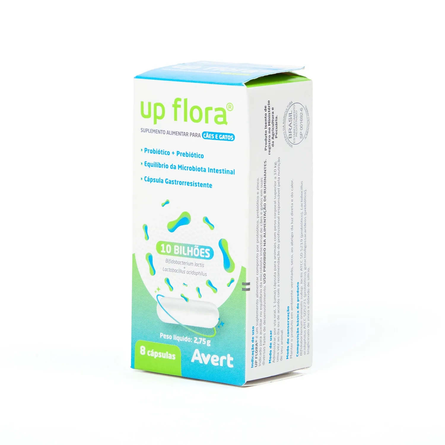 Up Flora Suplemento Alimentar Avert embalagem_LATERAL-02